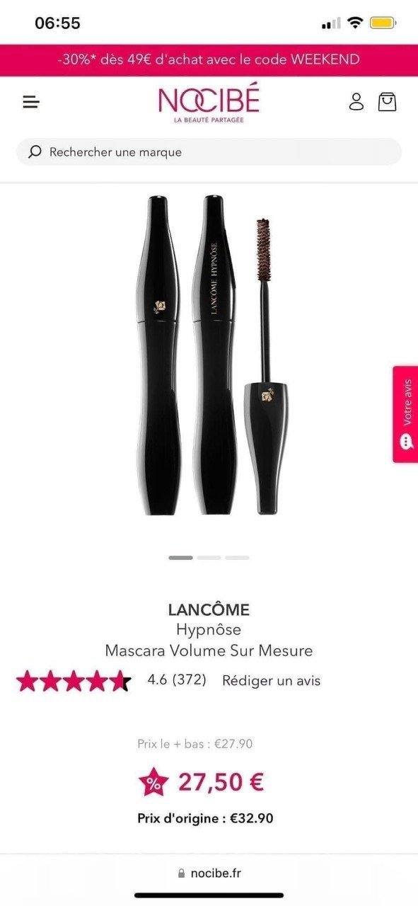 Mascara mini 2ml Lancome
