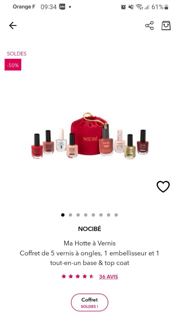 Set sơn Nocibe mùa lễ hội Nocibe Pháp
