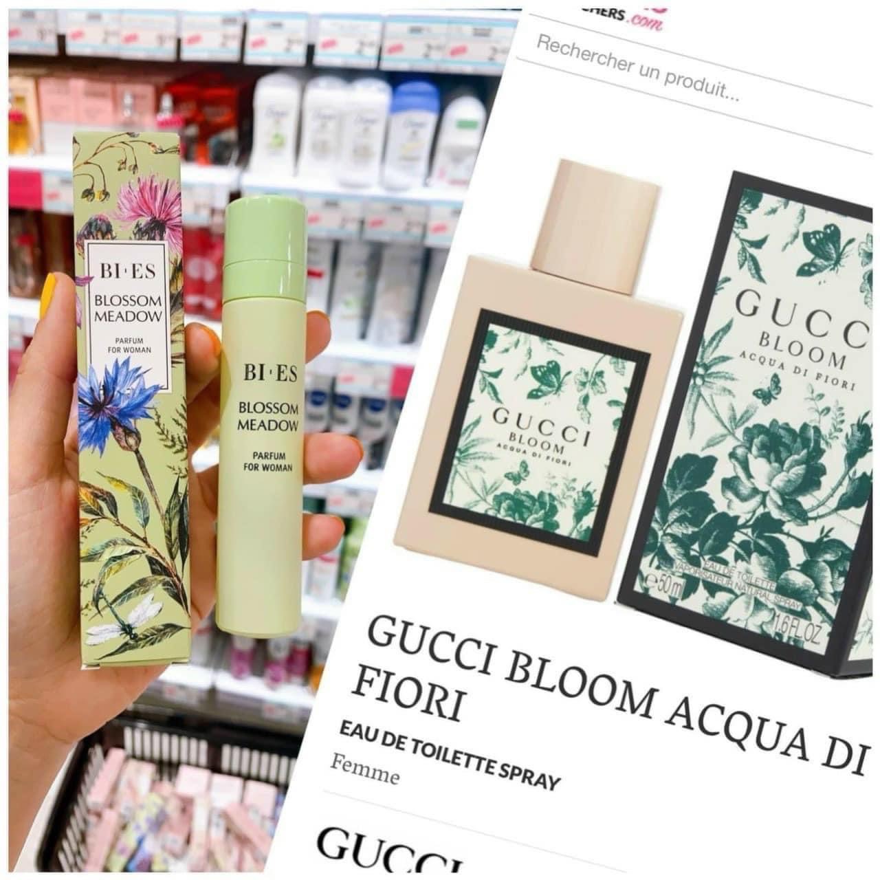 Sét nước hoa và dưỡng thể BiesBlossm  - nước_hoa dòng EAU DE PARFUM màu xanh lá gồm 1 nước hoa 100ml + 1 dưỡng thể mùi nước hoa 150ml