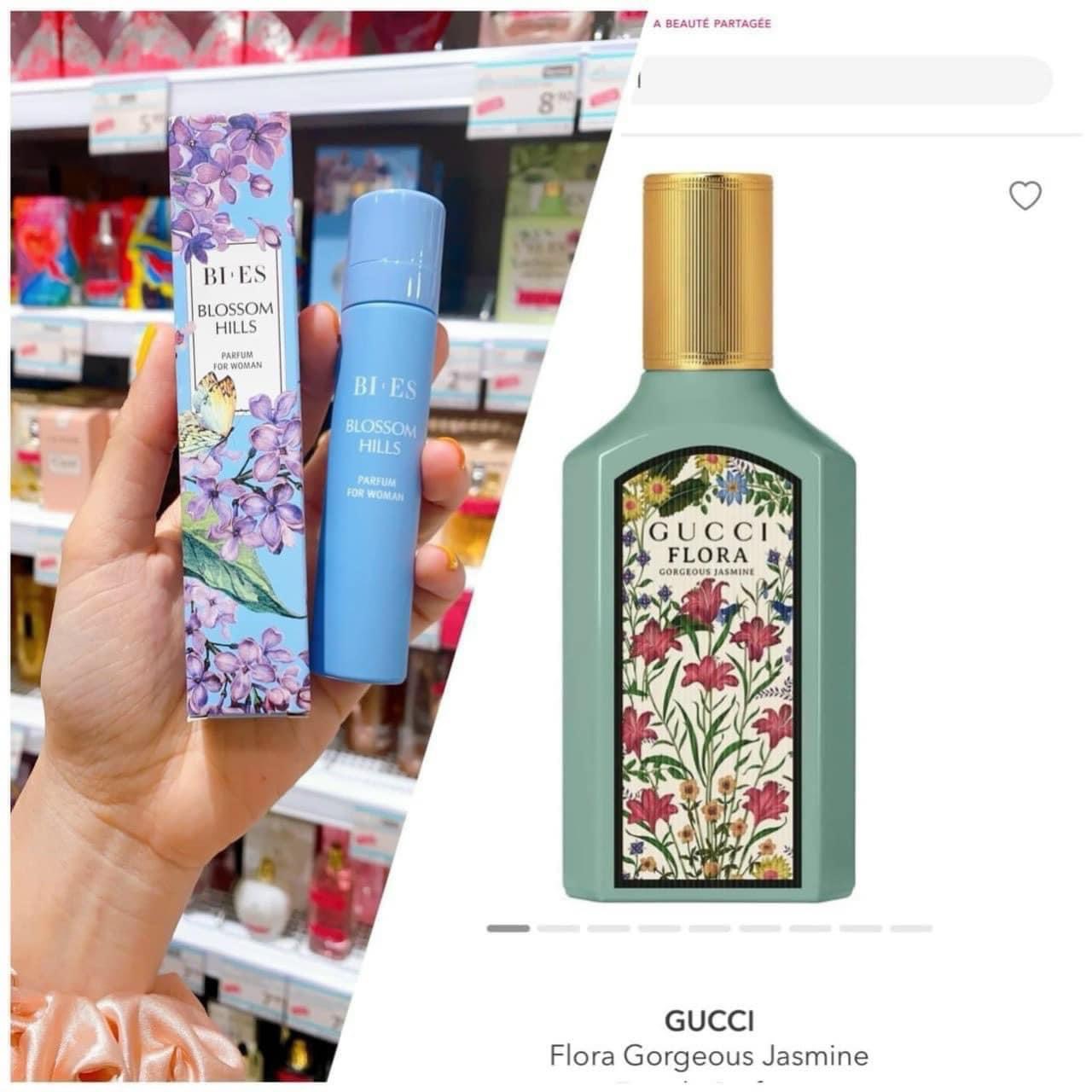 Nước hoa Bies Blomssom Pháp 100ml Xanh dương Blossom Hills hương chủ đạo là hoa hồng