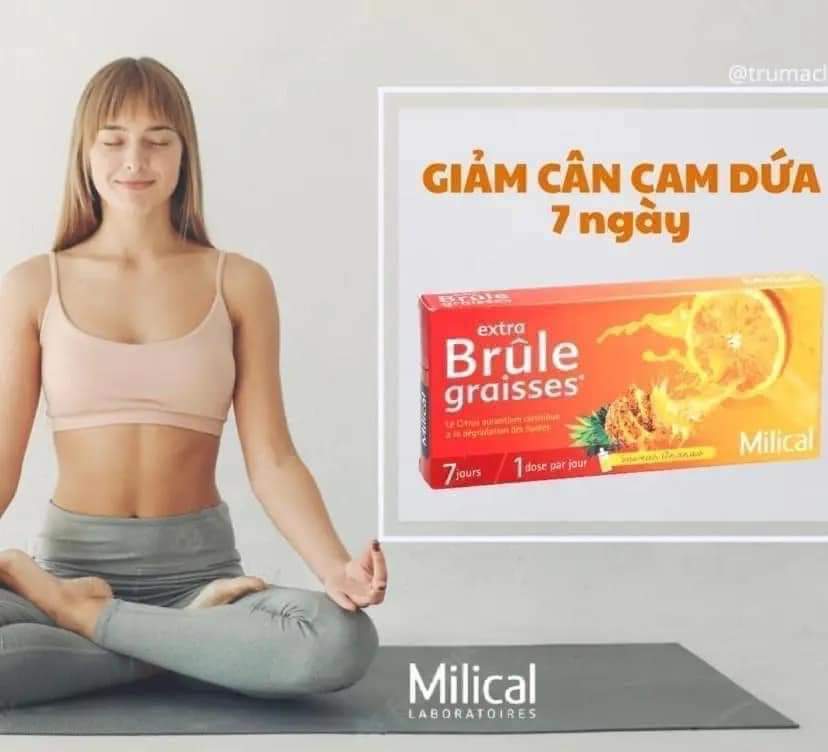 Nước Detox Milica Extra Brule Graisses 7 ống Cam Dứa Hàng Pháp