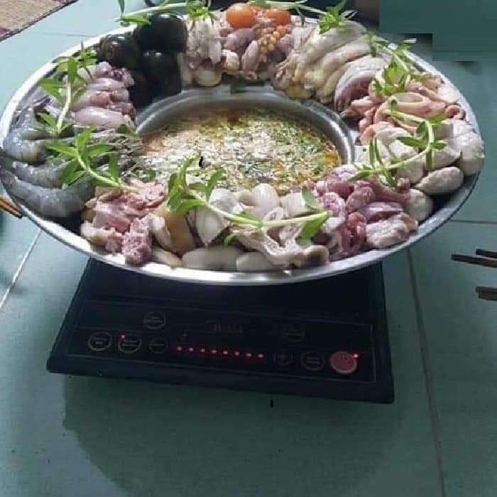 Lẩu vành inox 430 Fivestar Dùng Bếp Từ 3 Đáy Size 22cm lòng đường kính vành 42cm