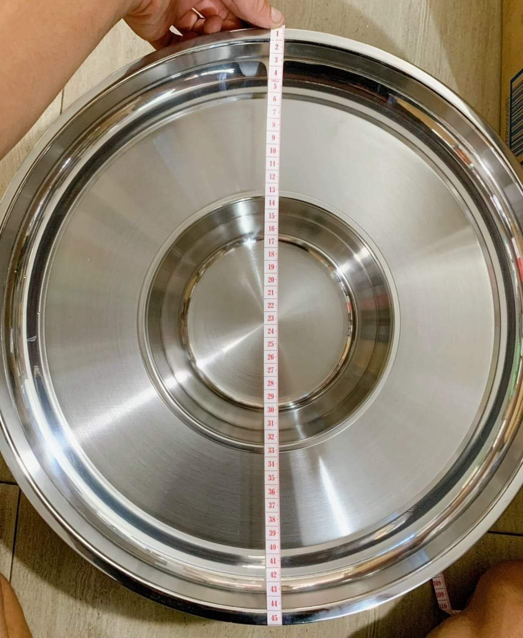 Lẩu vành inox 430 Fivestar Dùng Bếp Từ 3 Đáy Size 22cm lòng đường kính vành 42cm