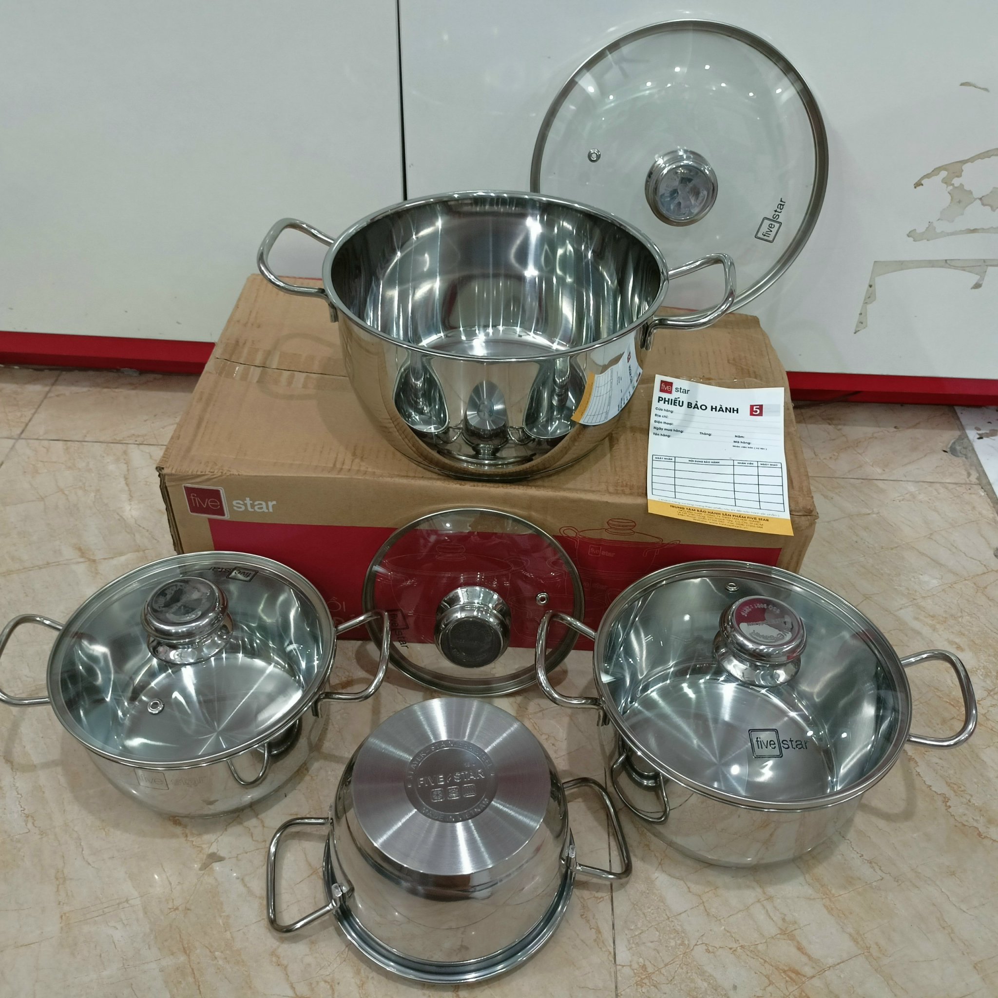 BỘ 4 NỒI CLASSIC FIVESTAR 16cm, 18cm, 20cm và 24cm