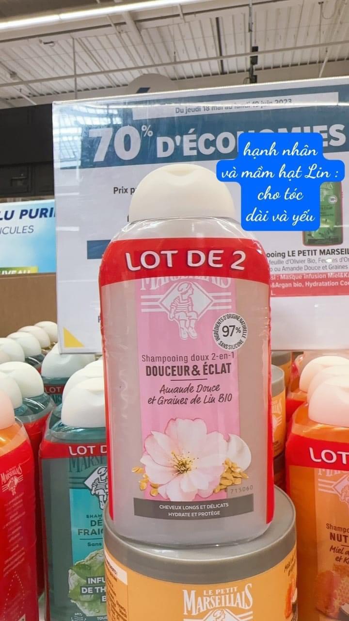 Dầu gội xả Le Petit Marseillais Pháp