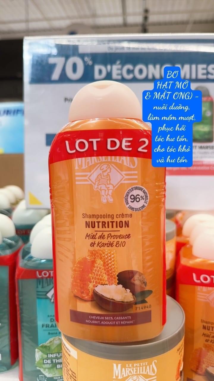 Dầu gội xả Le Petit Marseillais Pháp