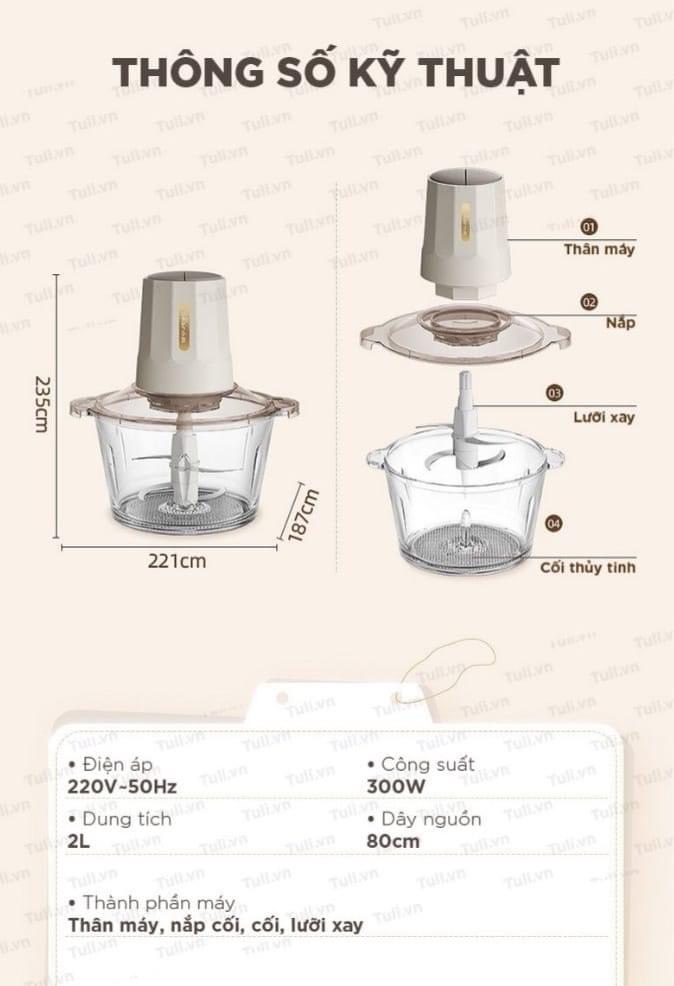 Máy xay thịt Bear QSJ-E03B2