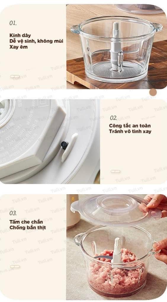 Máy xay thịt Bear QSJ-E03B2