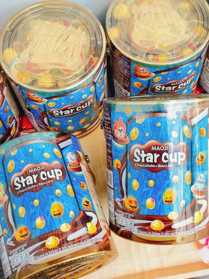 Bánh Quy socola viên Star Cup Thái Lan hộp 100 cốc