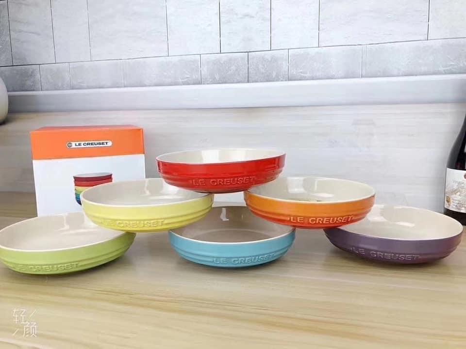 Set 6 đĩa sứ sâu lòng 20cm của Le creusset