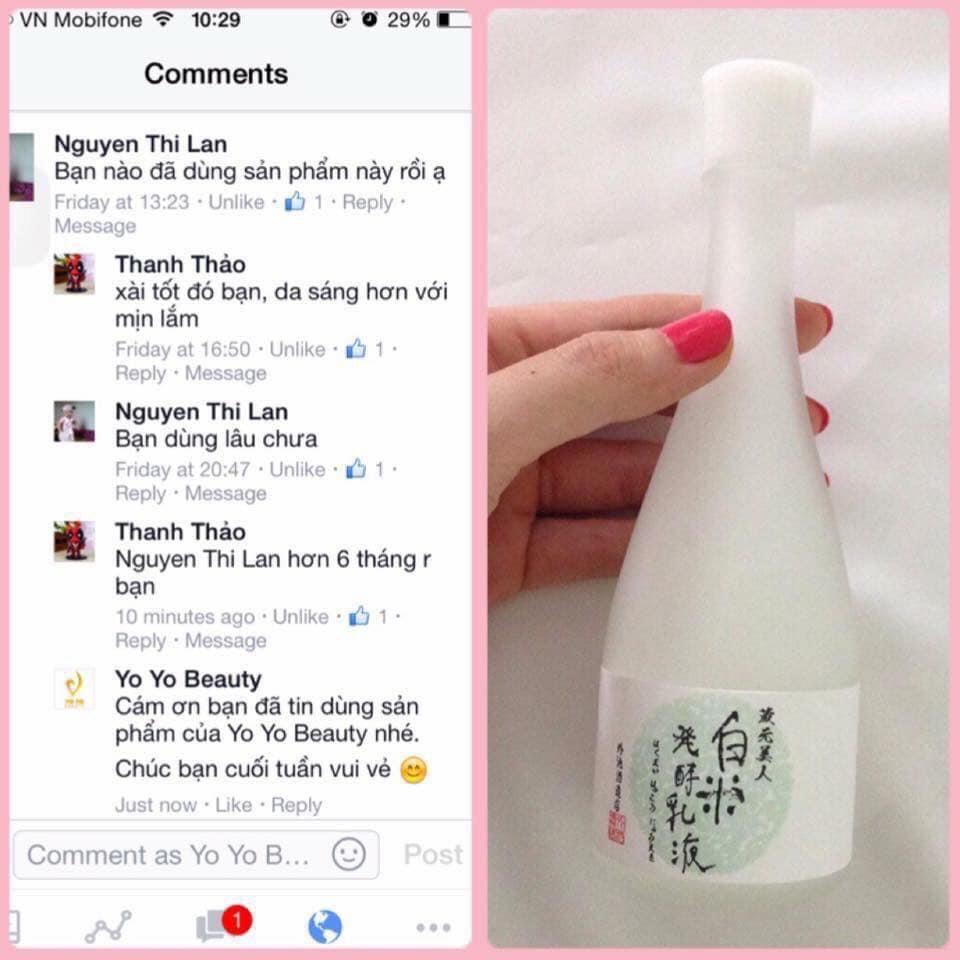 Nước thần dưỡng da Sake Nhật Bản 120ml