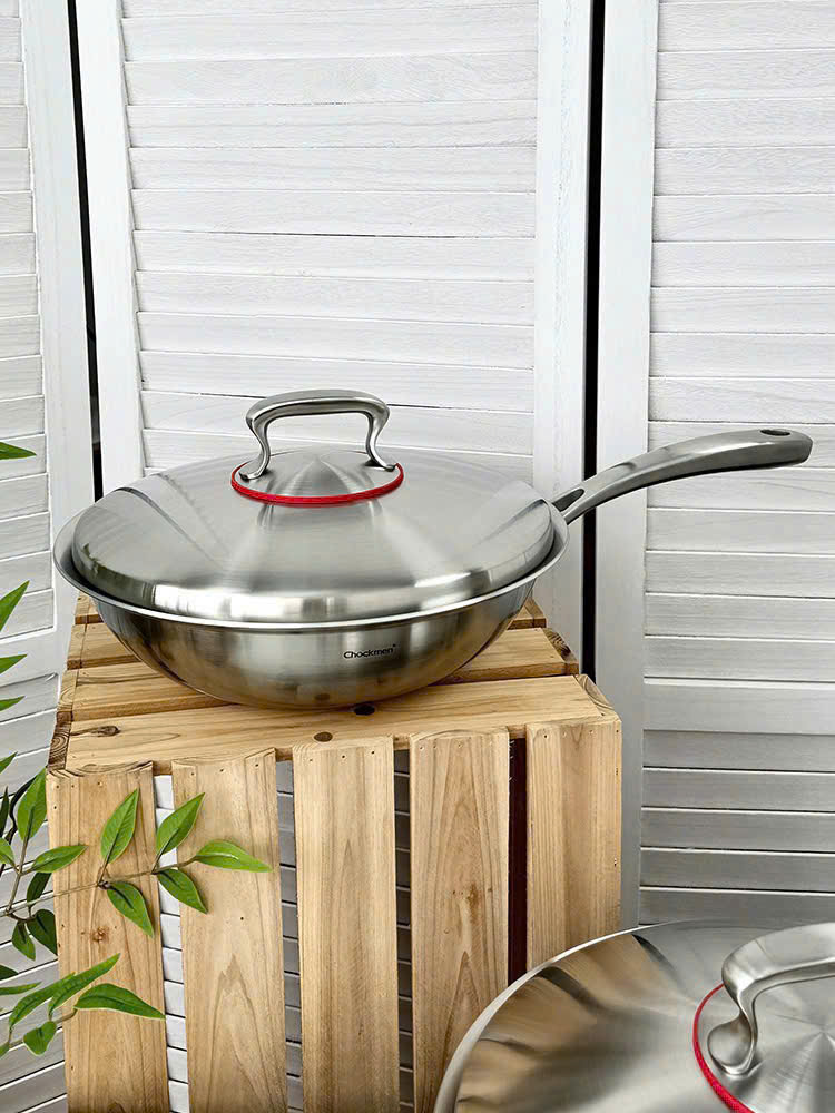Chảo sâu lòng nắp inox Chockmen size 32cm