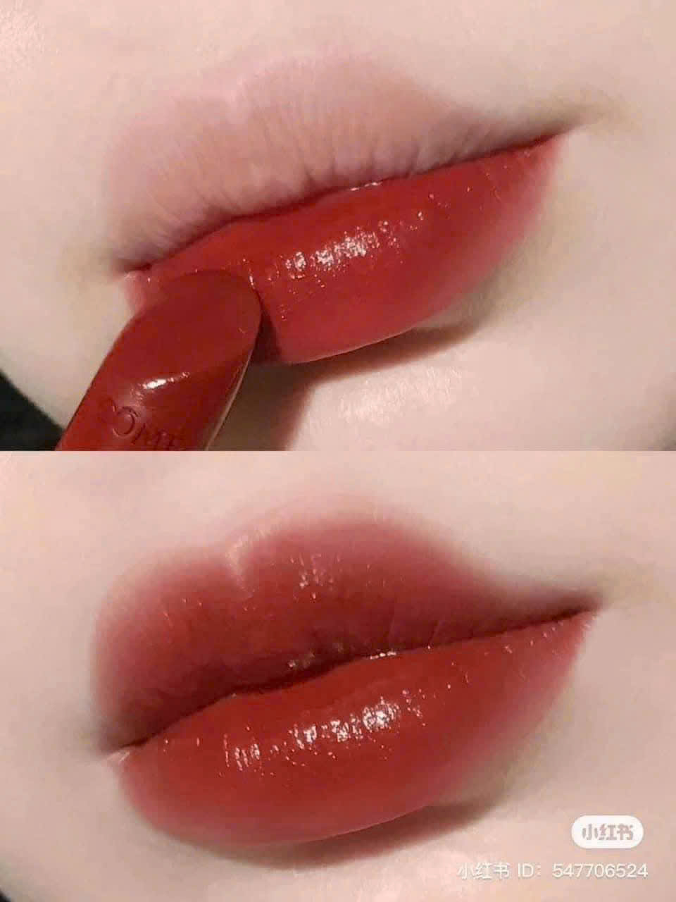 Son Lancome 196 French Touch đỏ cam cháy mini unbox