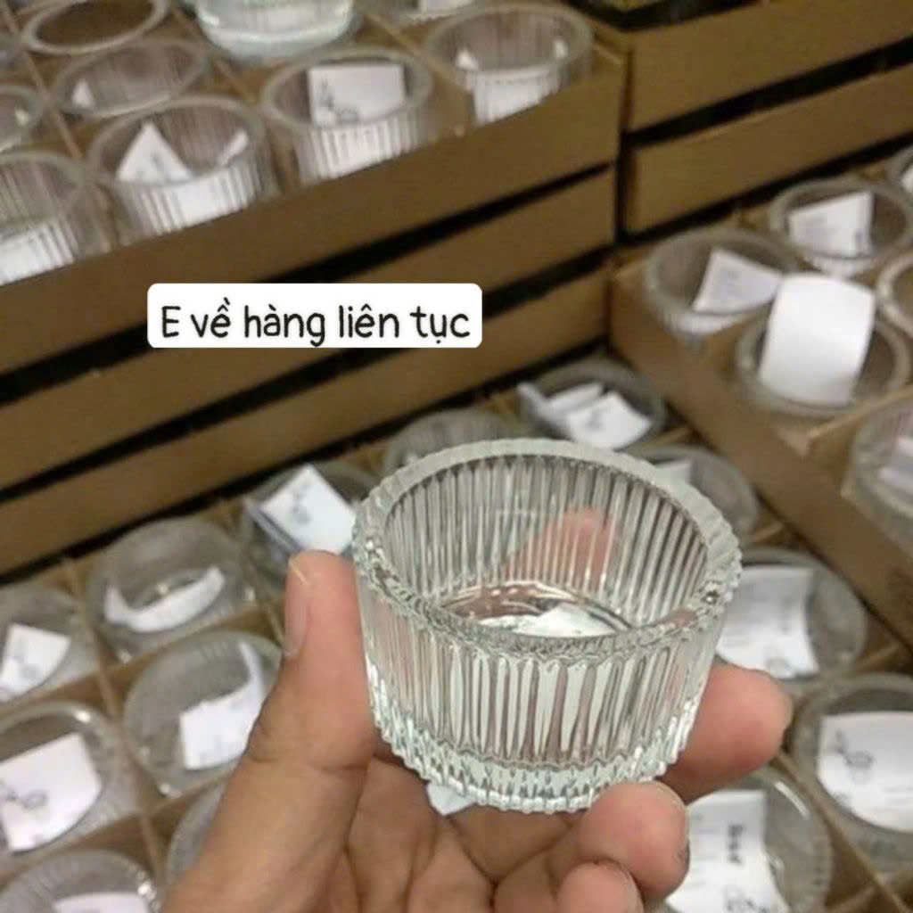 Sét 5 cốc đựng nến thủy tinh Ikea