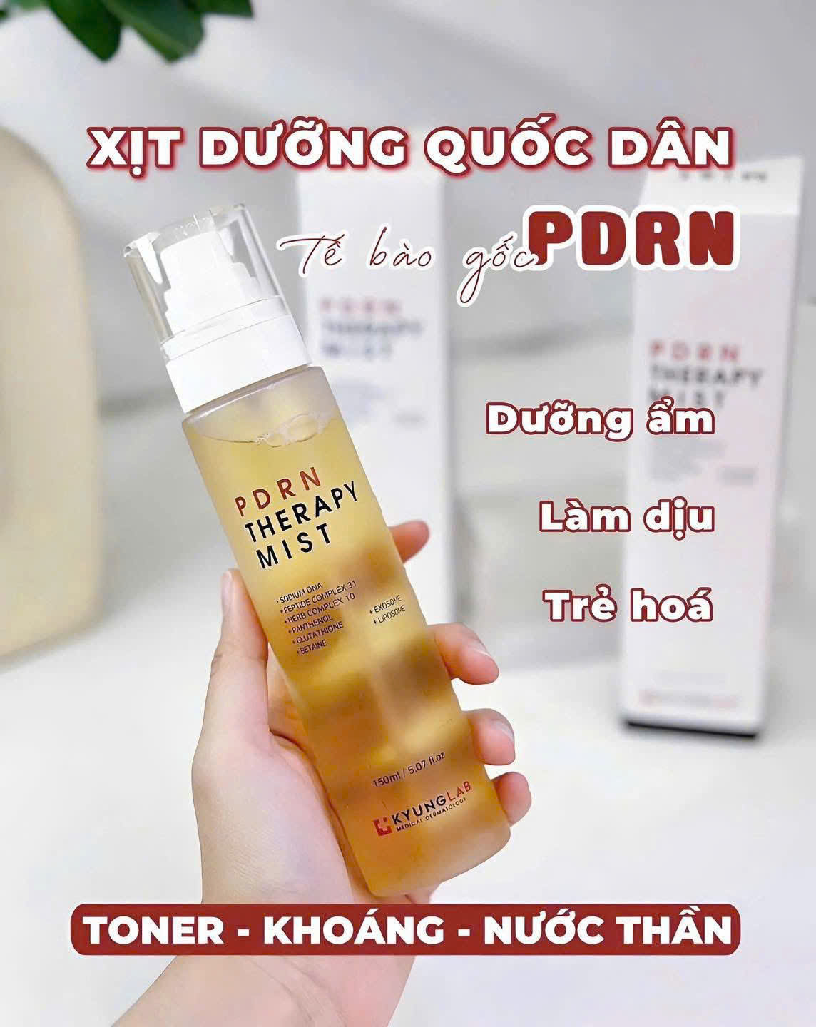 Xịt khoáng tế bào gốc Kyung Lab PDRN 150ml Hàn Quốc