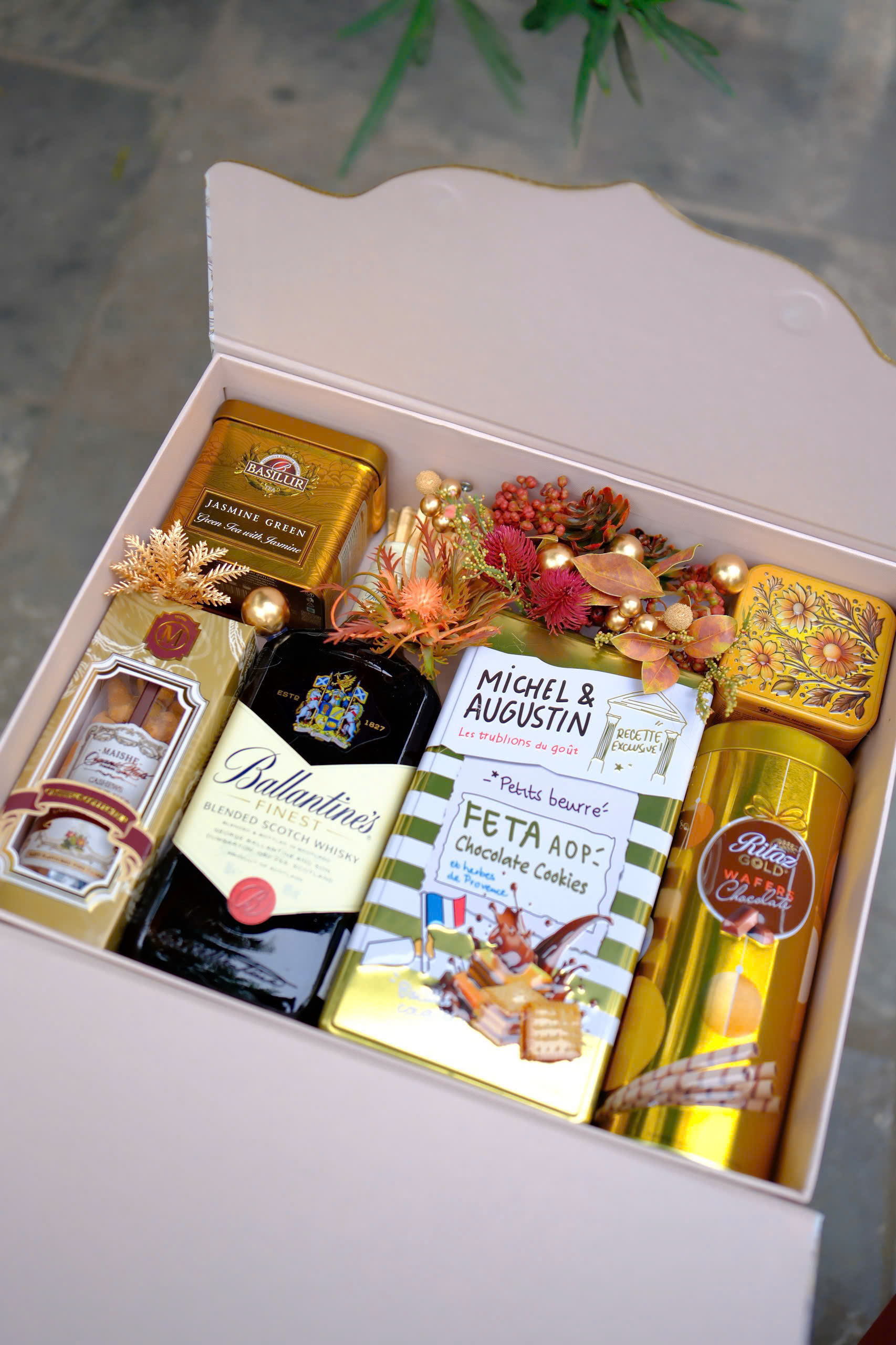 Hộp quà Tết hộp gấm DH1350