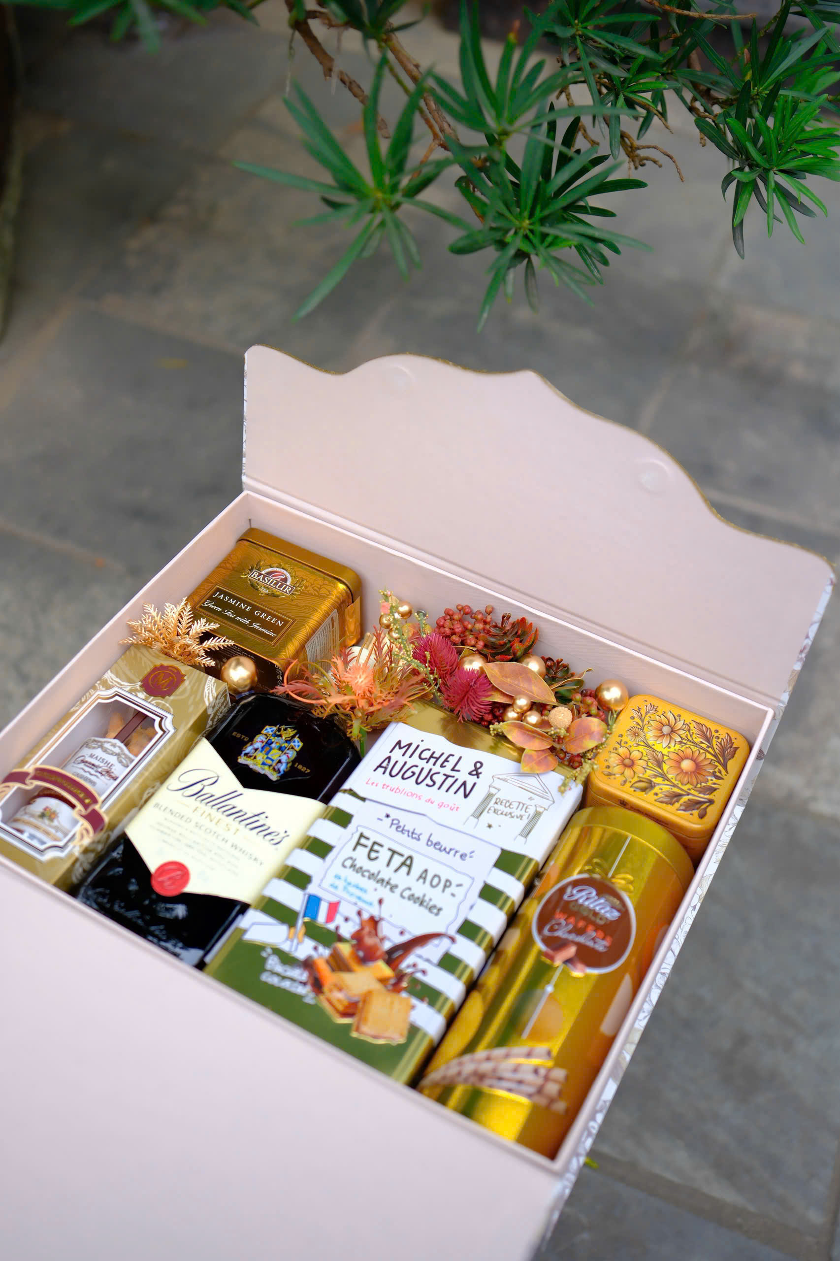 Hộp quà Tết hộp gấm DH1350