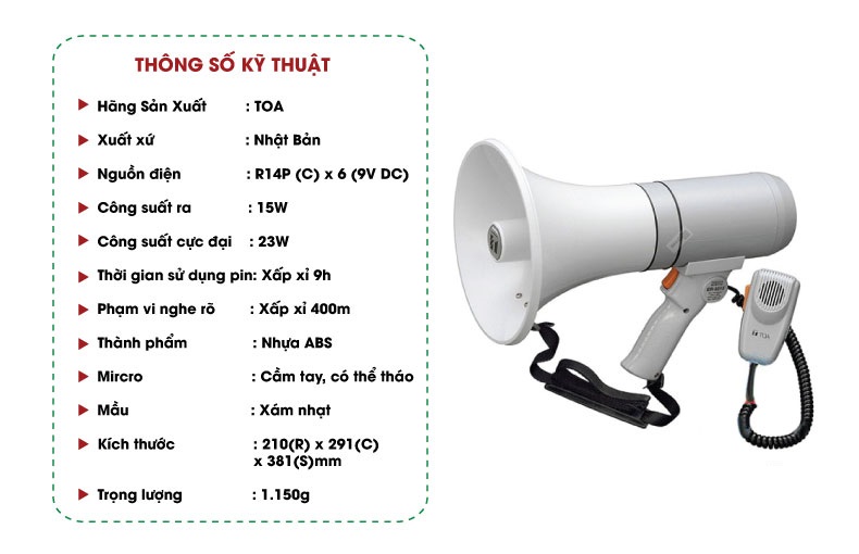 Cho Thuê Loa (Megaphone) Cầm Tay 1 