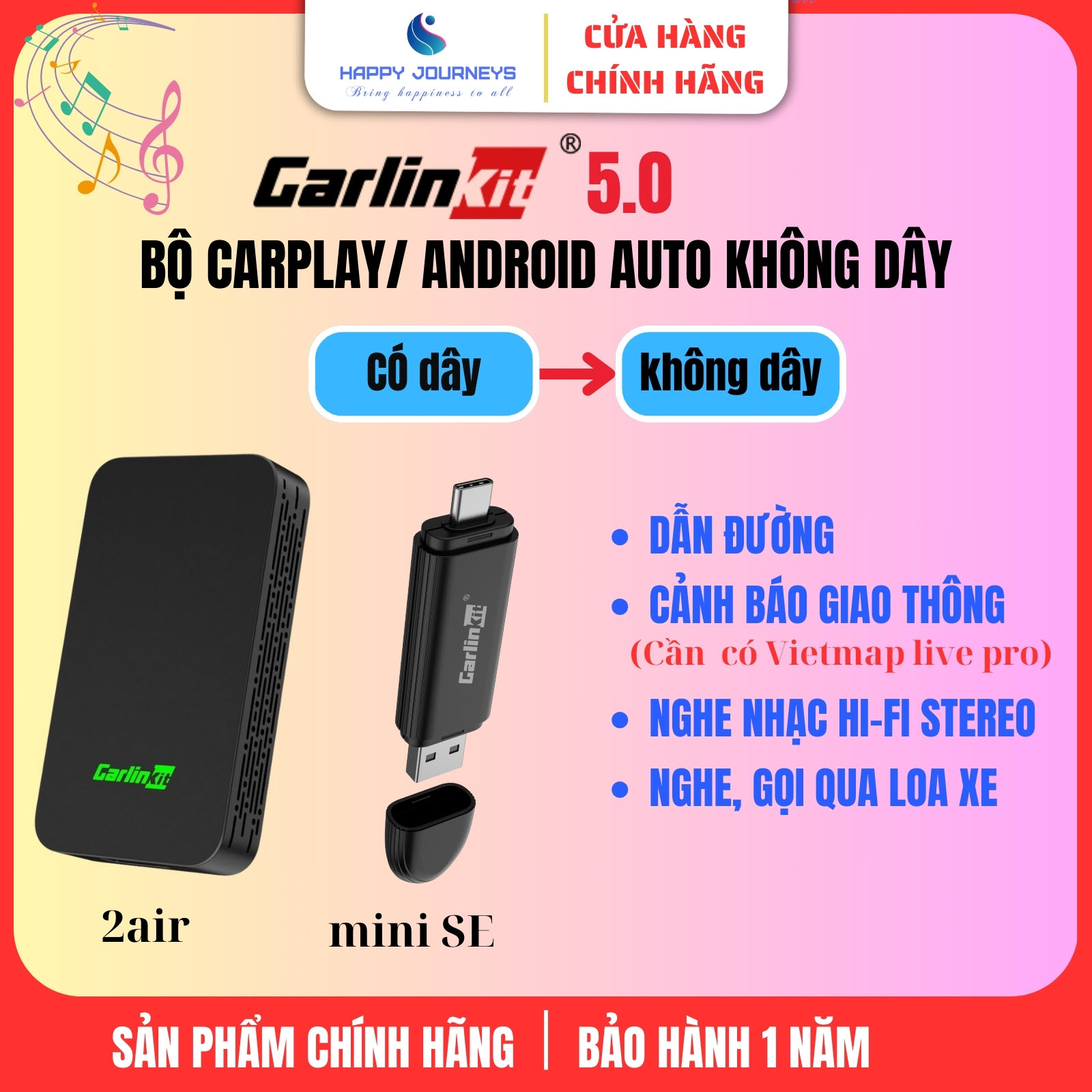 Carlinkit 5.0 – Biến Apple CarPlay & Android Auto Có Dây Thành Không Dây!