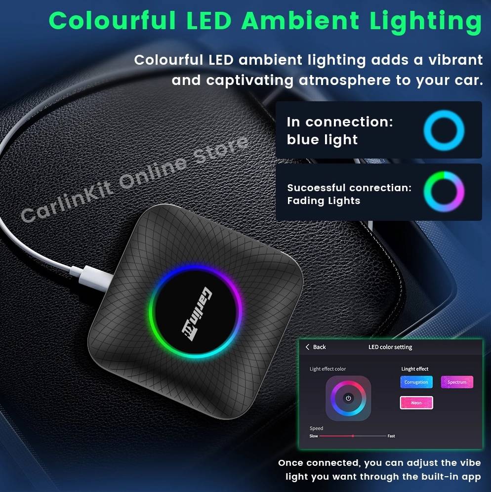 Android Box Carlinkit Tbox Ambient 8/128GB Chip 6225