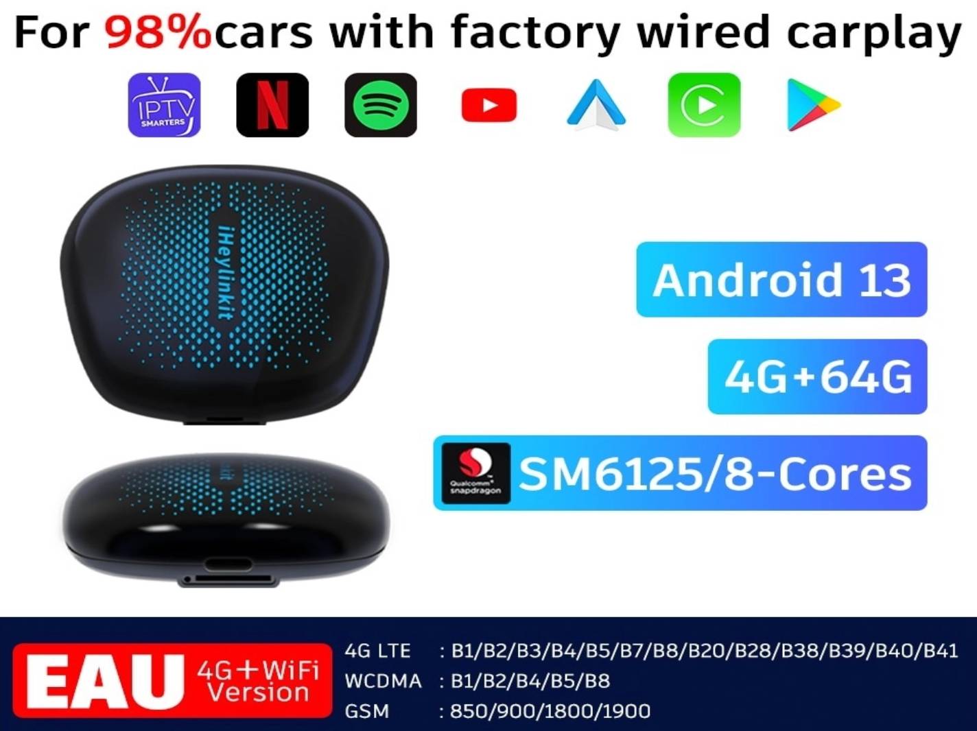 So sánh Android Box iHeylinkit Carplay Ai Box CP-608 Ultra với Android Box Applepie Plus 2.0 Exploter