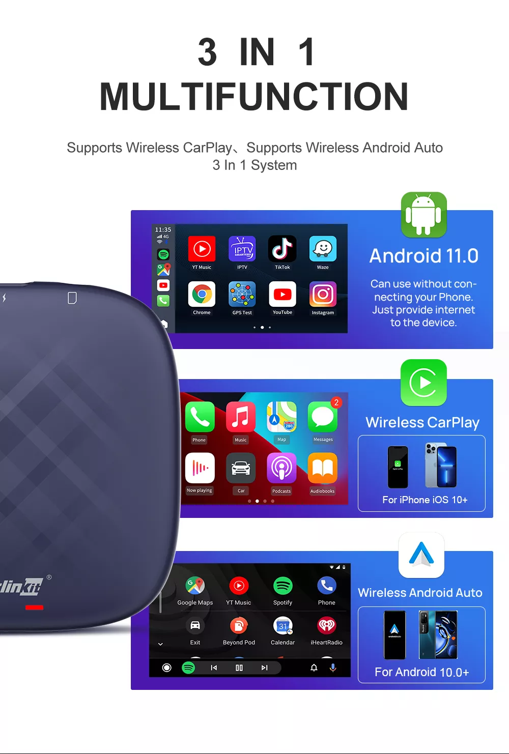 Review đánh giá sản phẩm Android Box ô tô Carlinkit TBox Plus