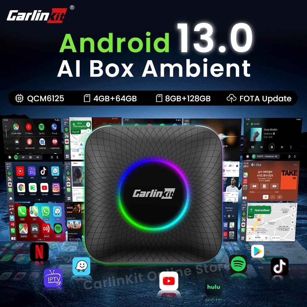 Review đánh giá sản phẩm Android Box CarlinKit AI Box-Ambient Qualcomm's QCM6225
