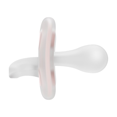 Hộp 1 chiếc ty ngậm bằng silicone dành cho bé từ 0-6 tháng tuổi, mầu hồng. Mã hàng PA11006- INTLX. Nhãn hiệu Dr Brown's.