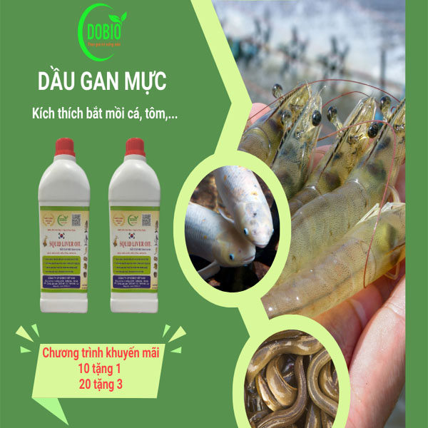 Dầu gan mực SQUID LIVER OIL - Kích thích bắt mồi, tăng trưởng nhanh, giảm stress cho thủy sản