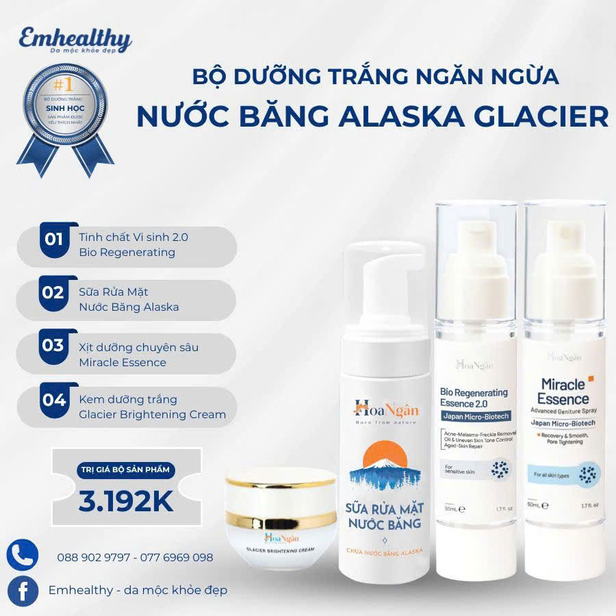 BỘ DƯỠNG TRẮNG NGĂN NGỪA NƯỚC BĂNG ALASKA GLACIER