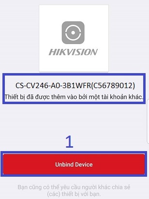 Cách xóa Camera IP WIFI EZVIZ khỏi tài khoản khác trên phần mềm