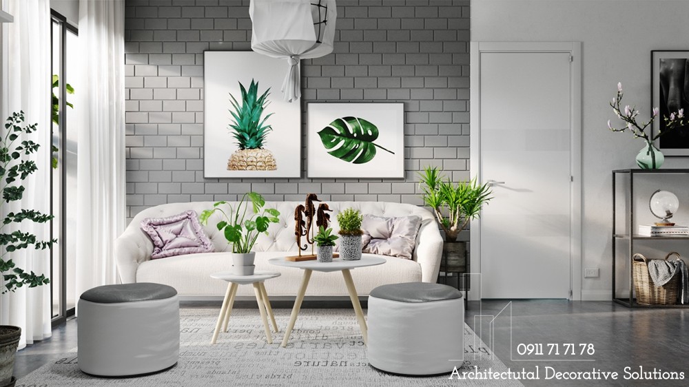 Thiết Kế Nội Thất Đẹp Với Màu Trắng Và Xám