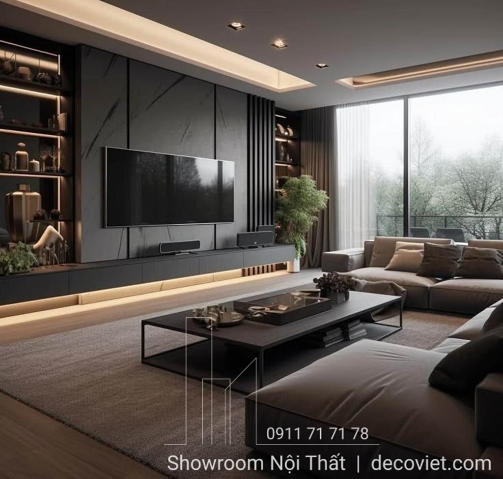 Nội Thất Phòng Khách Nhà Vườn 