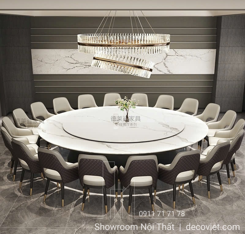 bàn ăn tròn tối ưu không gian dễ dàng trò chuyện cùng nhau 