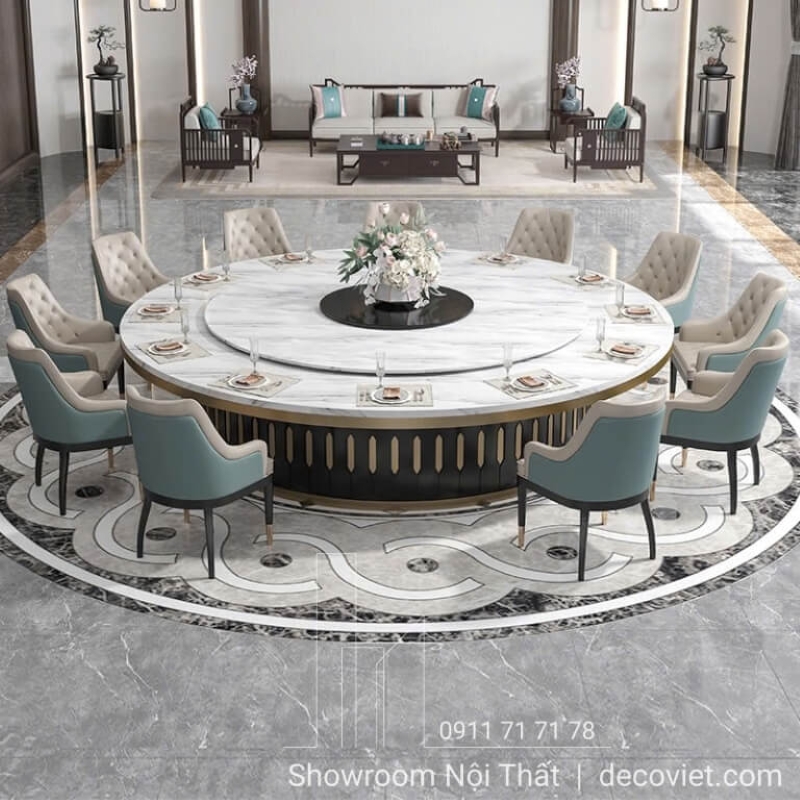 bàn ăn phù hợp từ 16-18 ghế , linh hoạt 