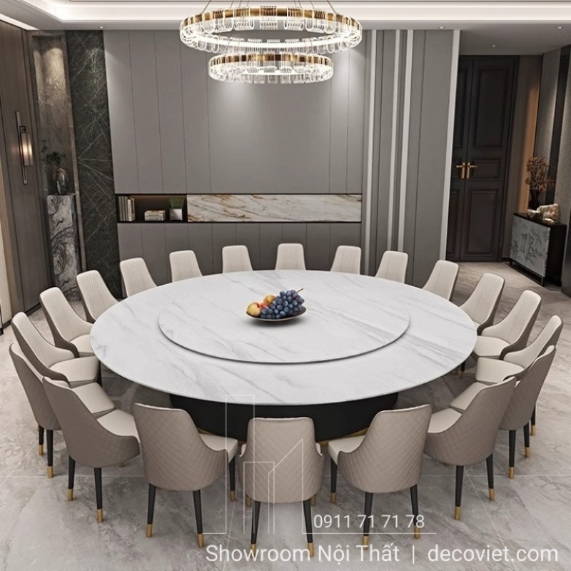 Bàn Xoay Tròn Lớn 12-20 Ghế Cho Gia Đình, Nhà Hàng, Hội Nghị 