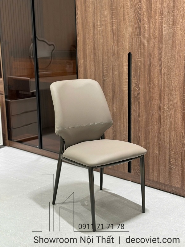 ghế ăn chân sắt tĩnh điện, bọc da êm ái