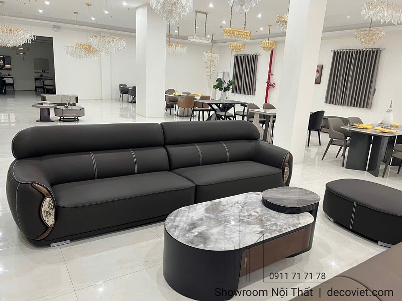 sofa nhập khẩu bọc da cao cấp phù hợp mọi không gian phòng khách