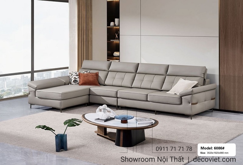 sofa nhập khẩu bọc da cao cấp mềm mại 