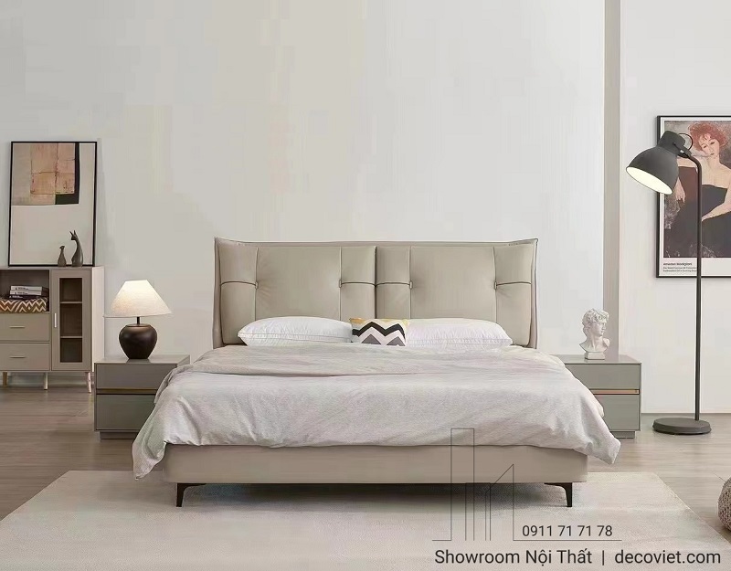 giường ngủ da hiện đại 