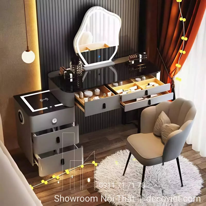 bàn phấn thiết kế sang trọng, tiện lợi