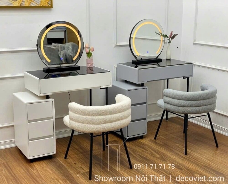 bàn phấn trang điểm thiết kế nhỏ gọn, hiện đại phù hợp nhiều phong cách