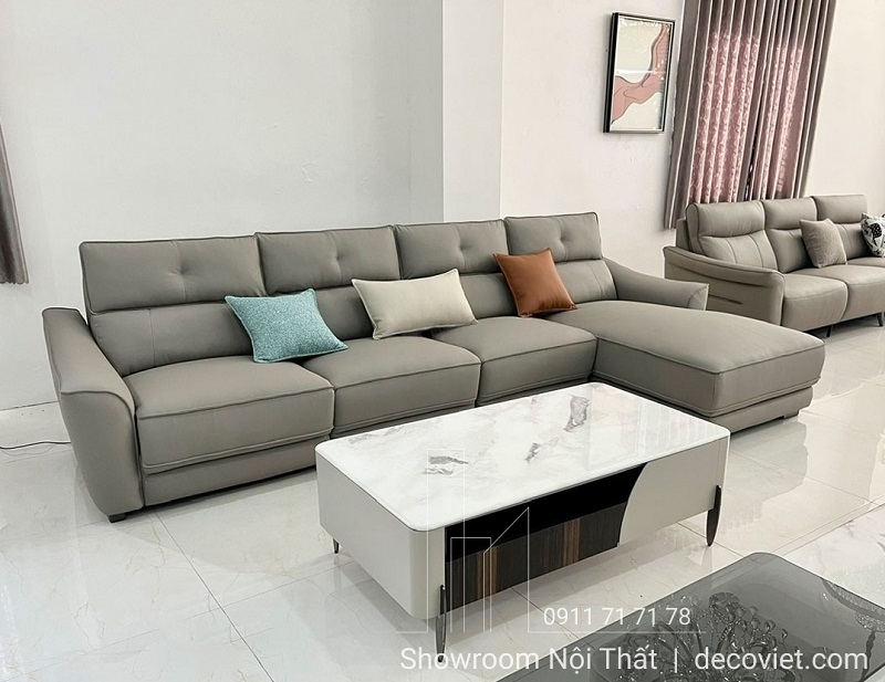 ghế sofa bọc da nhập khẩu hiện đại 