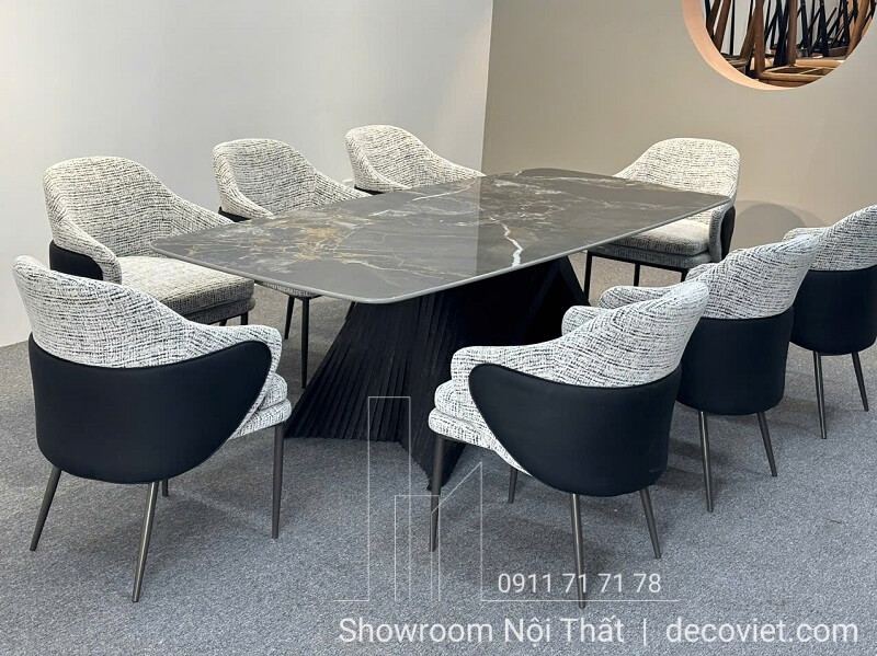 Top 10 Mẫu Bàn Ăn 2m2 Mặt Đá Nhập Khẩu!
