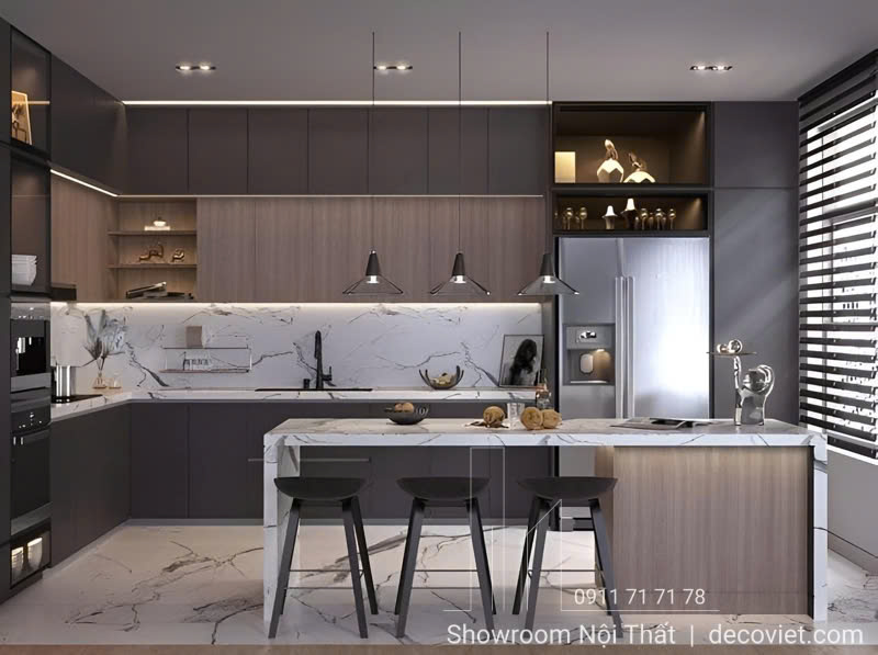 Tủ Bếp Hiện Đại Sang Trọng 