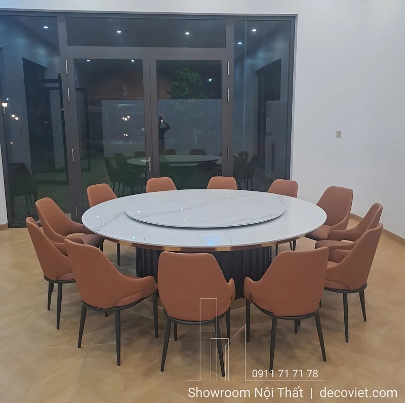 Bàn Ăn 12 Ghế Tròn Xoay 2m4 2785S