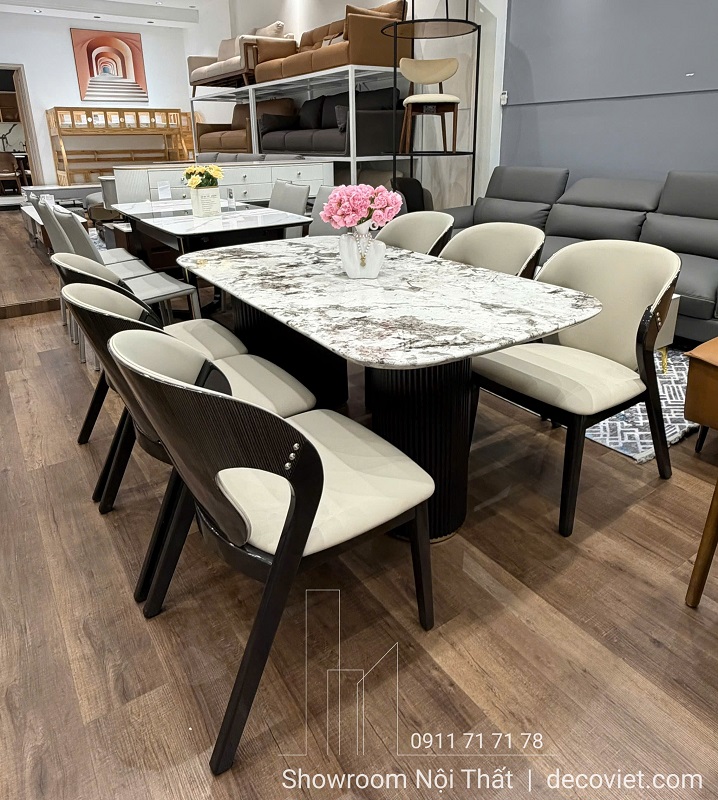Bàn Ăn Chân Gỗ Mặt Đá 2864S