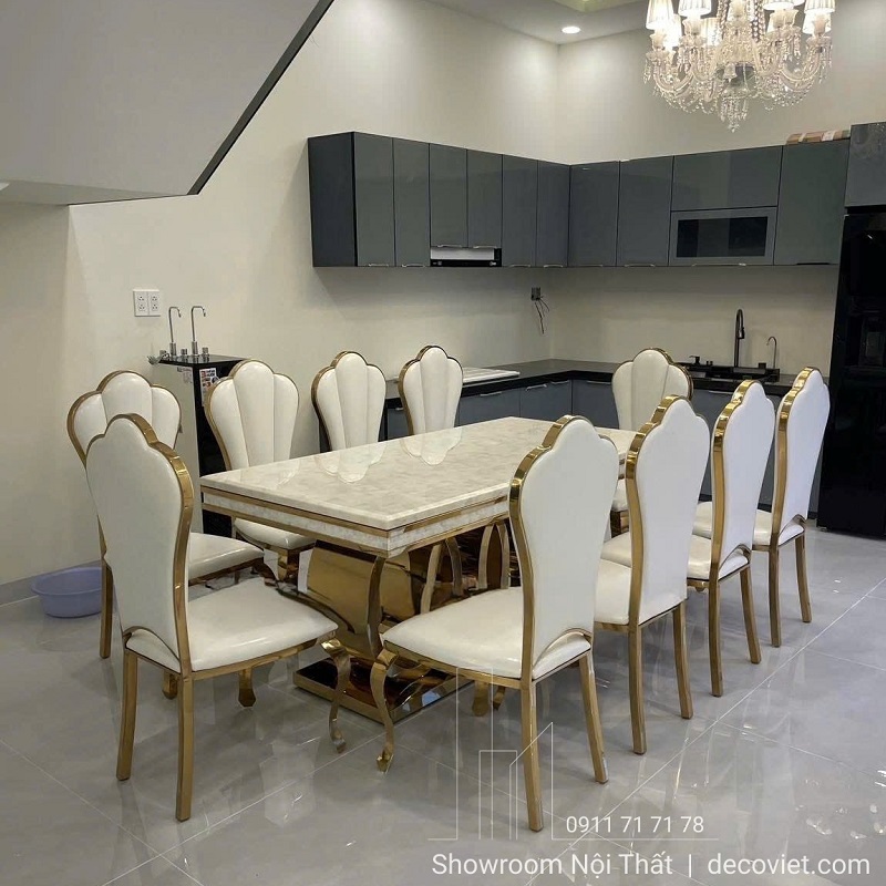 Bàn Ăn Tân Cổ Điển 10 Ghế 2875S