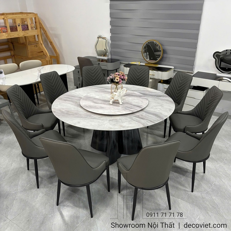 Bàn Ăn Tròn Xoay Mặt Đá 2895S