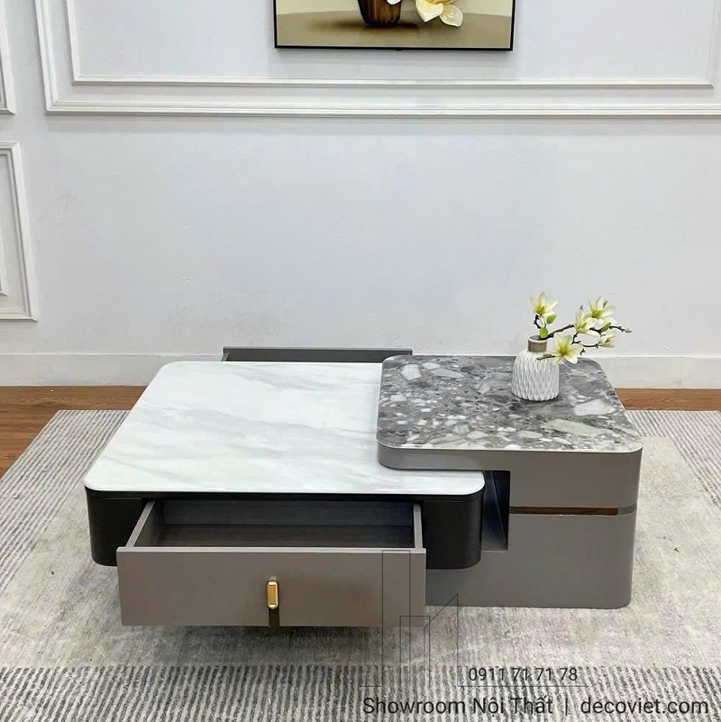 Bàn sofa phòng khách 429S nhập khẩu, mặt đá sang trọng, khung chắc chắn